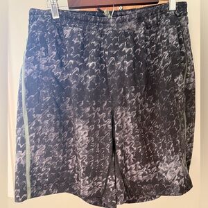 Men's Lululemon Pace Breaker 9" Lined Athletic Shorts Black Grey XL
